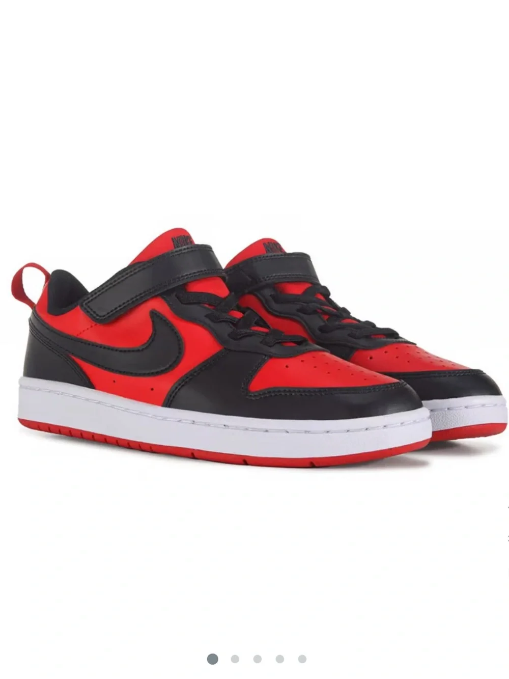Nike Kids Red and Black Low-Top Sneakers